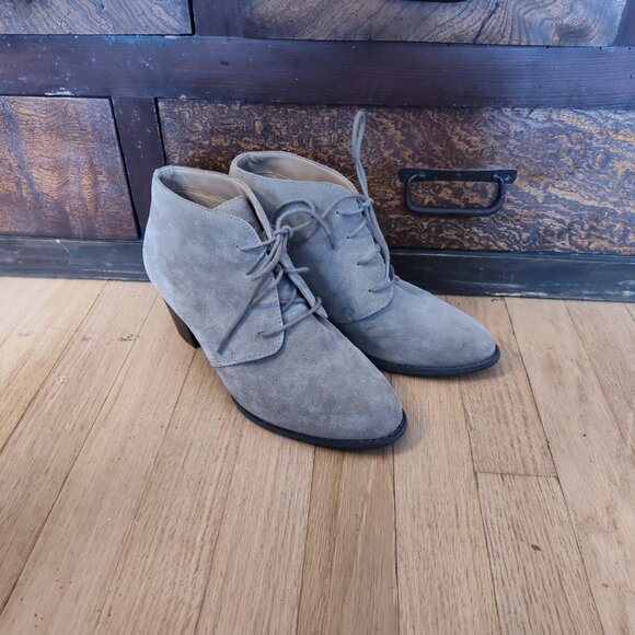 Gray Zenda Vionic Heeled Ankle Booties - Picture 4 of 7